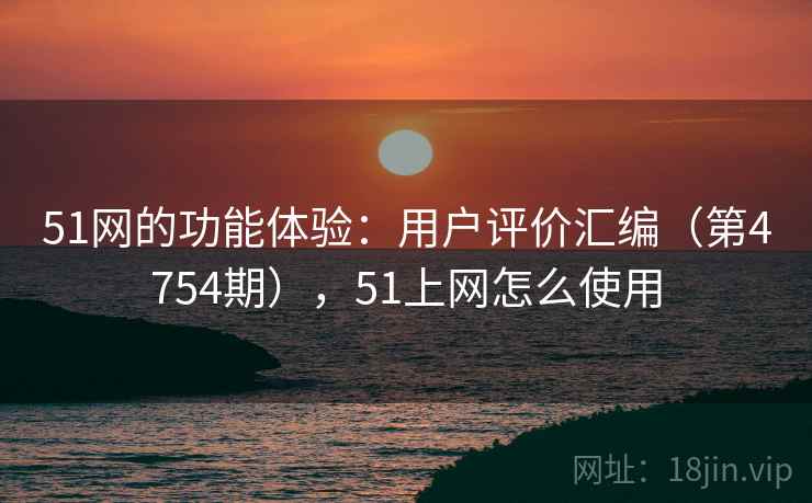 51网的功能体验：用户评价汇编（第4754期），51上网怎么使用